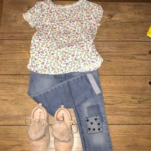Old Mavy outfit with KoalaKids pink shoes